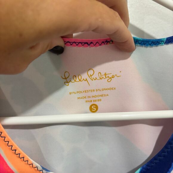 Lilly Pulitzer Sally Knit Fit & Flare Scuba Dress Multi Ocean Jewels - Picture 6 of 10